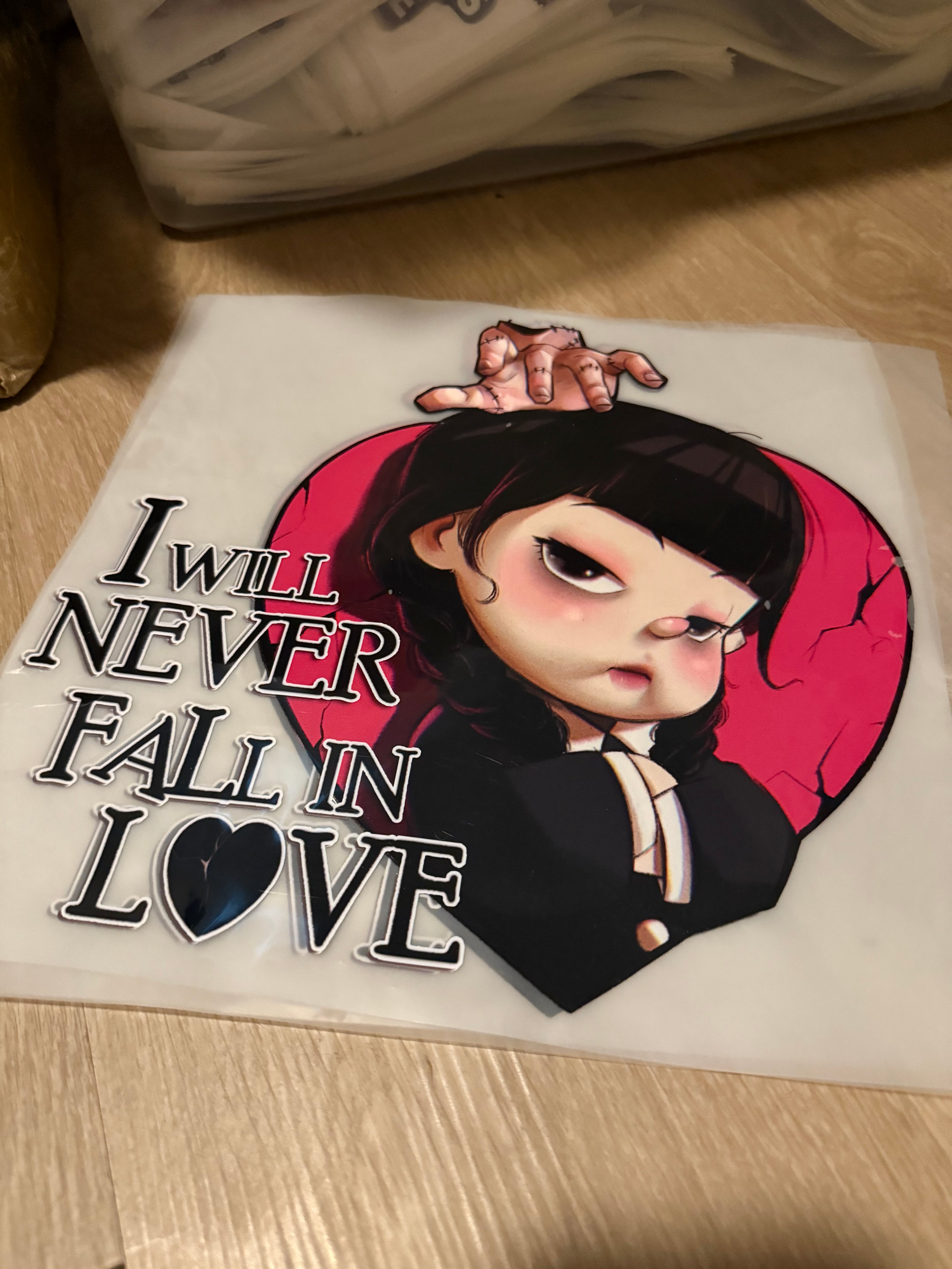 Wednesday Heart DTF